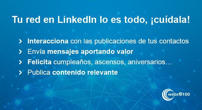 Cuida tu red en LinkedIn - Infografía